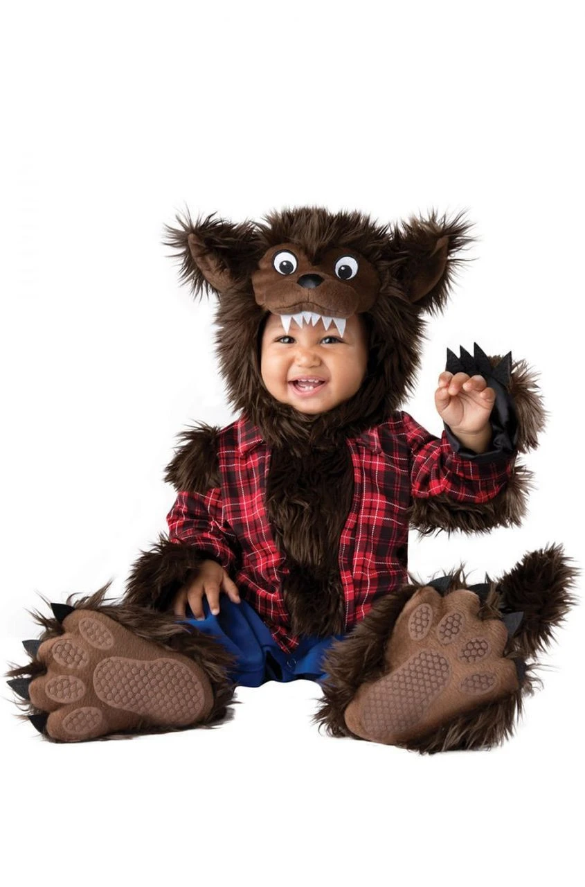 InCharacter Wee Werewolf Furry Flannel Animal Infant Baby Halloween Costume 6072 3 InCharacter Wee Werewolf Furry Flannel Animal Infant Baby Halloween Costume 6072
