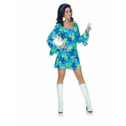 Underwraps Wild Flower Go Go Dancer Hippie Adult Womens Halloween Costume 29412