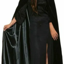 Underwraps Velvet & Satin Witch Wizard Halloween Gothic Cosplay Cloak Cape 30472