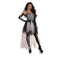 UNDER WRAPS SEXY SKELETON ADULT WOMENS COSPLAY PUNK GOTH ROCK HALLOWEEN COSTUME