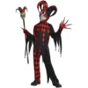 Amscan Krazed Jester Evil Scary Psycho Crazy Clown Childrens Halloween Costume
