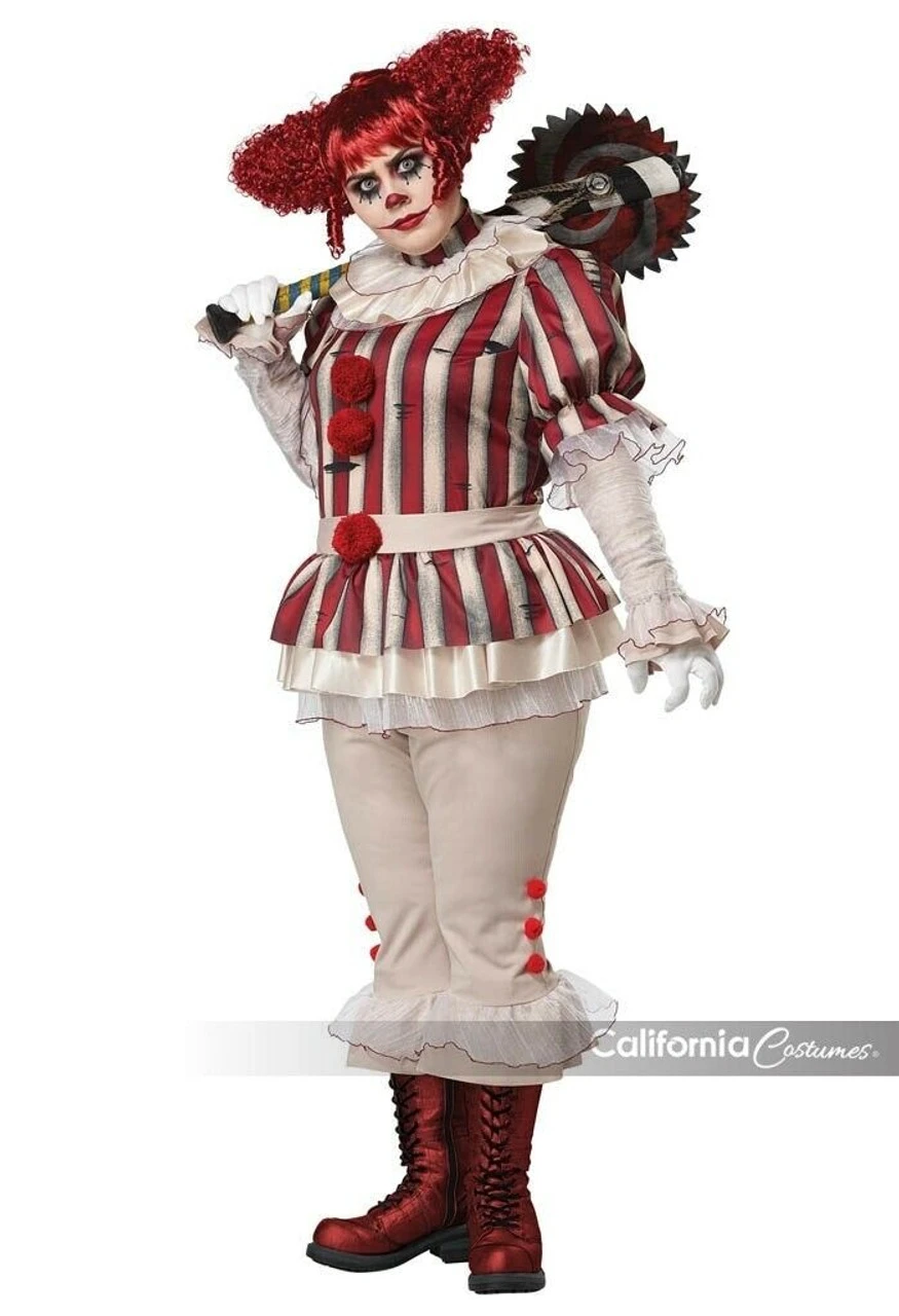 California Costumes Sadistic Clown Plus Size Adult Halloween Costume 8020-131 3 California Costumes Sadistic Clown Plus Size Adult Halloween Costume 8020-131