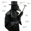 KBW Global Corp Plague Doctor Mask Robe Cane Steampunk Adult Halloween Costume -Halloween Magique Store 2317d9c2 50e6 5124 9652 14f5512d625c 30229.1663346121