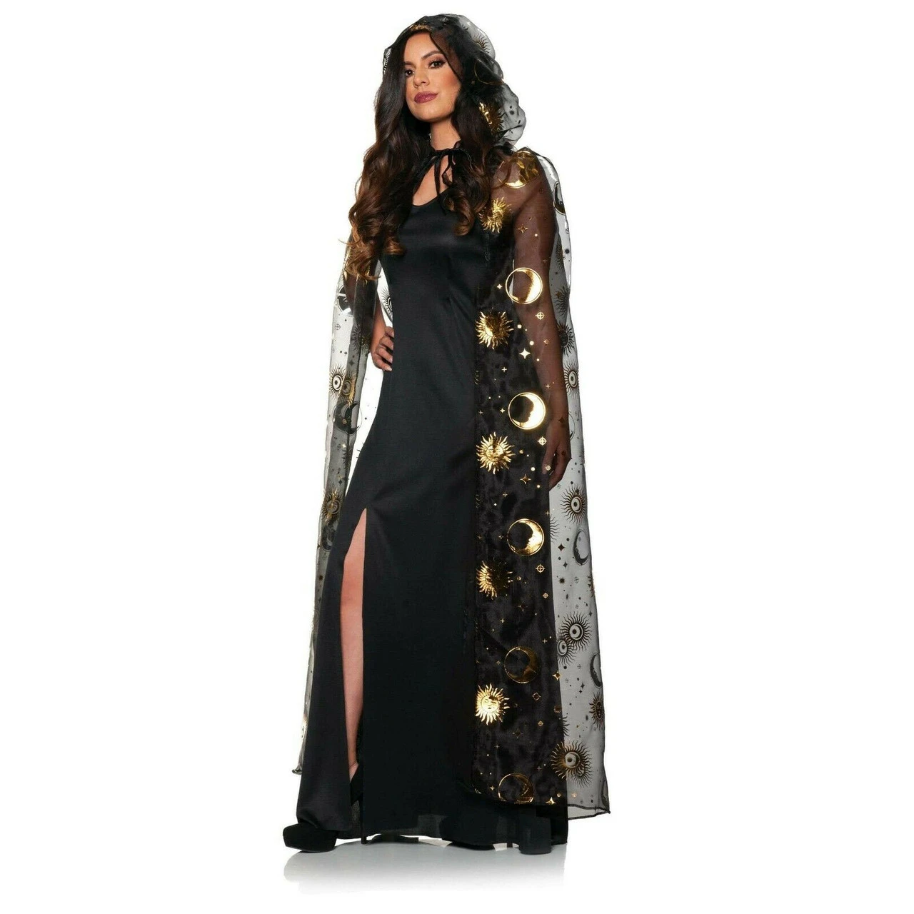 Underwraps Sorceress Celestial Witch Dress & Sheer Cloak Halloween Costume 30349 5 Underwraps Sorceress Celestial Witch Dress & Sheer Cloak Halloween Costume 30349 - Image 3