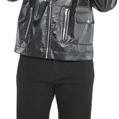 Amscan Greaser T-Bird Jacket Mens 1950s Leather Jacket Adult Halloween Costume
