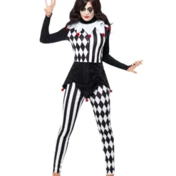 Smiffys Female Jester Clown Harley Adult Womens Halloween Costume 45202 -Halloween Magique Store 2e33c7fa 4bdd 5337 a89b 0b0a030356a4 62957.1533308752