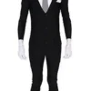 Slenderman Body Suit Spandex Nylon Creepy Adult Halloween Deluxe Costume Set