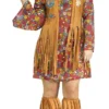 Fun World Peace Love Hippie 60s Vintage Adult Womens Halloween Costume 123455
