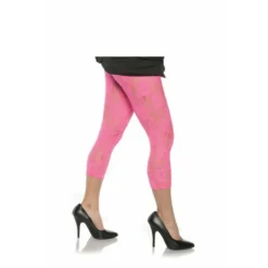 Underwraps Floral Lace Sheer Leggings Pink Adult Womens Halloween Costume 28270