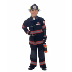 Underwraps Firefighter Firemen Uniform Black Childrens Halloween Costume 26082