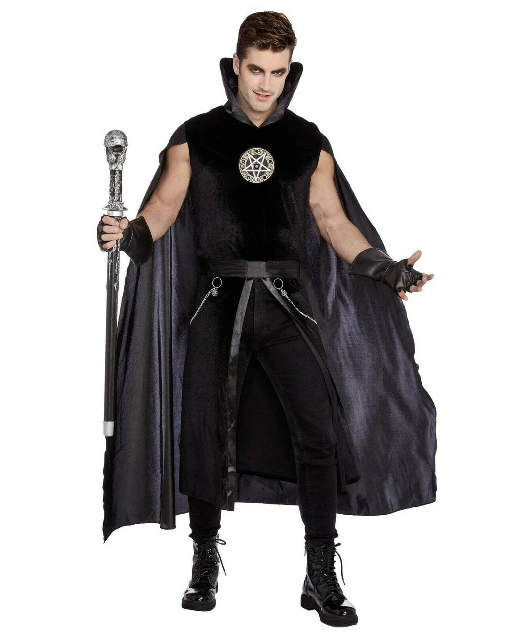 Dreamgirl Prince Of Darkness Vampire Satanic Adult Mens Halloween Costume 11939 3 Dreamgirl Prince Of Darkness Vampire Satanic Adult Mens Halloween Costume 11939