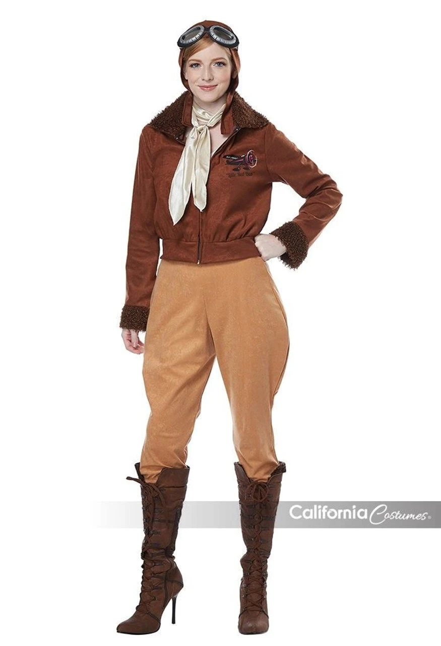 California Costumes Amelia Earhart Aviator Adult Womens Halloween Costume 01524 4 California Costumes Amelia Earhart Aviator Adult Womens Halloween Costume 01524 - Image 2