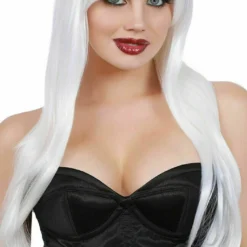 Dreamgirl White Long Layered Wig Sexy Adult Halloween Costume Accessory 11689