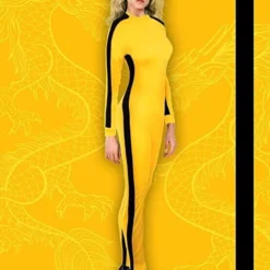 Underwraps Bruce Lee Enter Dragon Womens Yellow Jumpsuit Adult Halloween Costume -Halloween Magique Store 5e1e34d6 97f5 57e4 8a43 6d453c222e0c 19849.1663360336