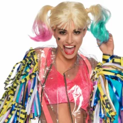 Rubies Birds Of Prey Harley Quinn Pigtails Wig Adult Halloween Costume 201774