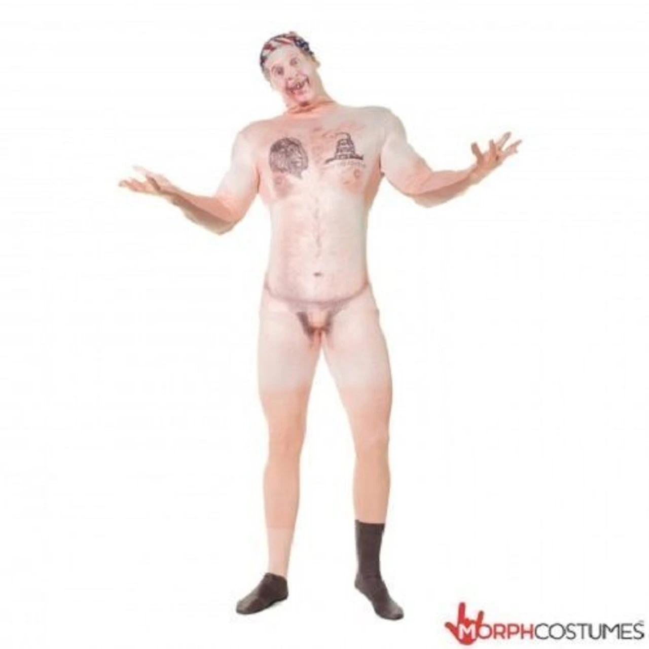 Morphsuit Adult Censored Naked Hillbilly Body Suit Halloween Costume 78-0309 3 Morphsuit Adult Censored Naked Hillbilly Body Suit Halloween Costume 78-0309
