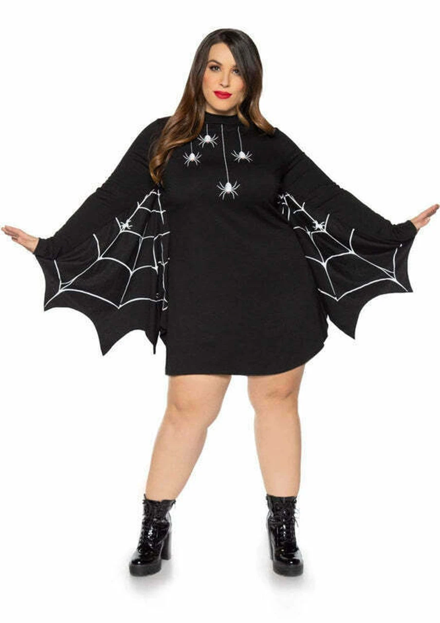 Leg Avenue Spider Jersey T Shirt Halloween Web Sleeves Costume Dress 86885/X 6 Leg Avenue Spider Jersey T Shirt Halloween Web Sleeves Costume Dress 86885/X - Image 4