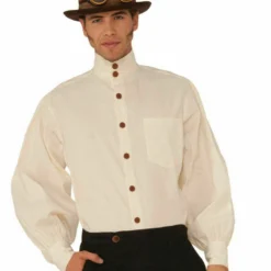 Forum Novelties Steampunk Button Down Beige Shirt Adult Halloween Costume 73671