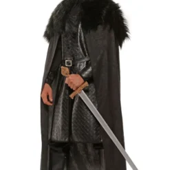 Underwraps Renaissance Cape Cloak Fur Black Adult Mens Halloween Costume 28544