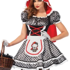 Leg Avenue Hello Kitty Red Riding Hood Adult Womens Halloween Costume HK86671