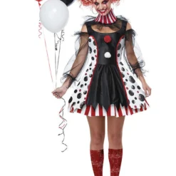 California Costume Twisted Clown Circus Adult Womens Halloween Costume 01435