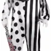 Fun World Killer Clown Circus Black White Adult Mens Halloween Costume 131514