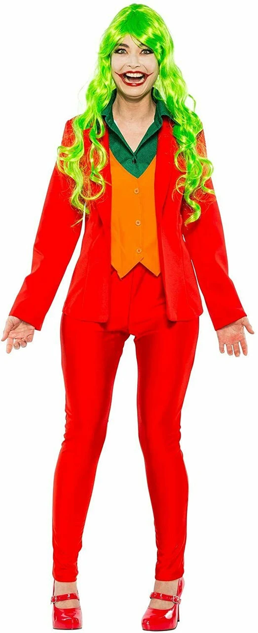 Seeing Red Wicked Prankster Joker Batman Adult Womens Halloween Costume 90239 3 Seeing Red Wicked Prankster Joker Batman Adult Womens Halloween Costume 90239