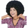 Rubies Afro Curly Hair Black Wig Disco 60s 70s Adult Halloween Costume 50804