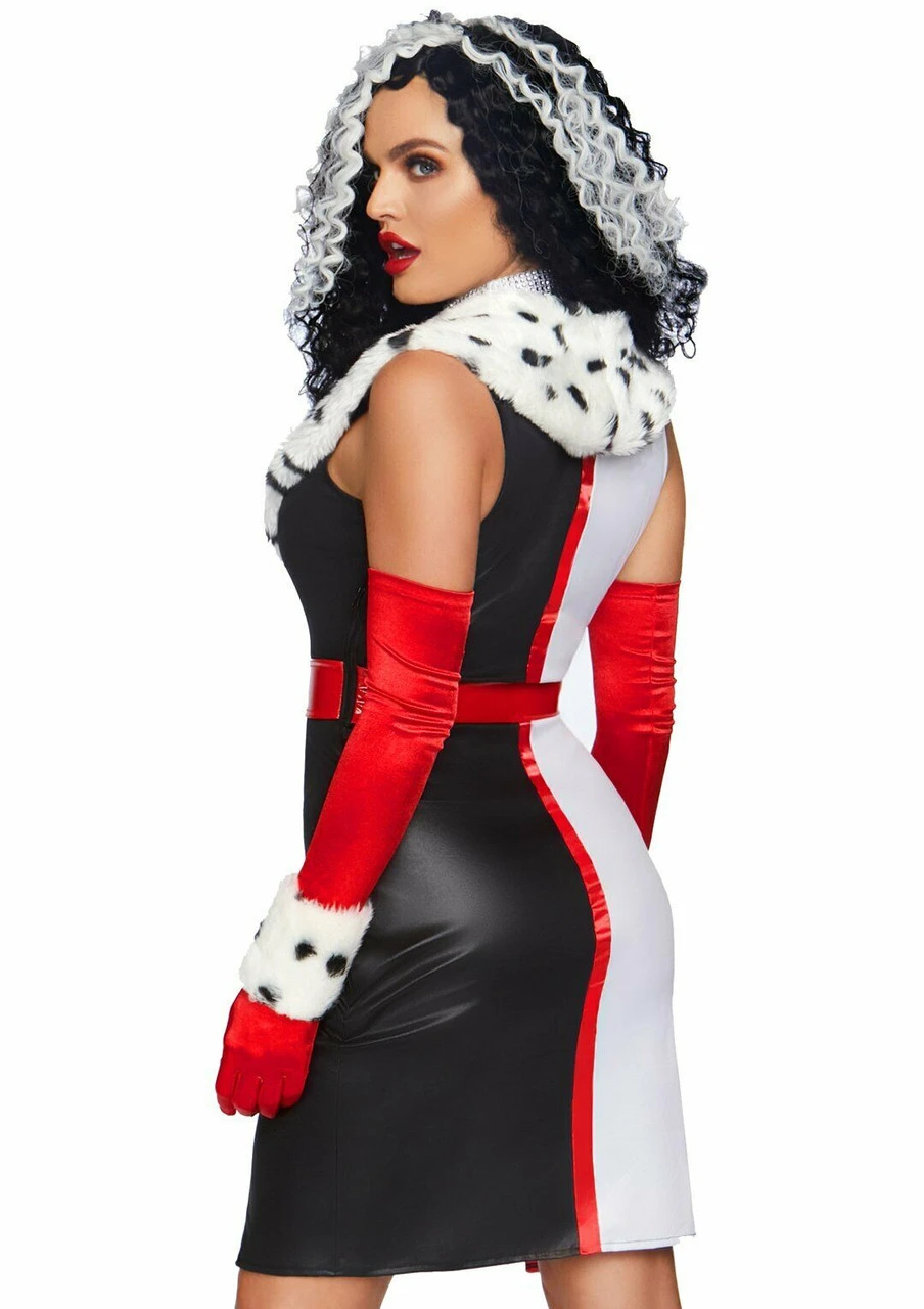 Leg Avenue Devilish Diva Cruella De Vil Adult Womens Halloween Costume 86809 5 Leg Avenue Devilish Diva Cruella De Vil Adult Womens Halloween Costume 86809 - Image 3