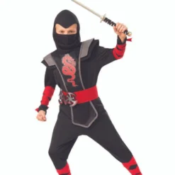 Rubies Red Ninja Fighter Throwing Stars Childrens Halloween Costume 700928