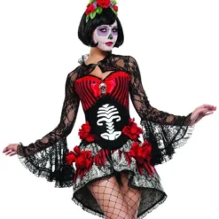 Starline Deadly Damsel Day Of The Dead Adult Womens Halloween Costume S4375