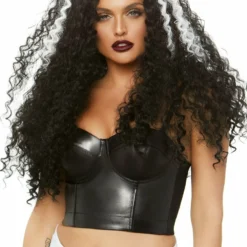 Leg Avenue Long Curly Black White Wig Adult Halloween Costume Accessory A2858 -Halloween Magique Store b4063b4a a22b 5ded 805c 867043f5bf42 80634.1567604890
