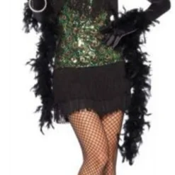 Leg Avenue Adult Womens Feathered Flapper Peacock Party Halloween Costume 85442