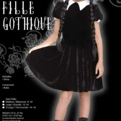 Fun World Gothic Girl Wednesday Addams Family Child Halloween Costume 112602 -Halloween Magique Store c9e57a8d 9d87 51df 94b8 51d59763365e 15350.1631911717