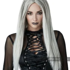 California Costumes Gothic Matriarch Grey Long Wig Adult Halloween Costume 70879