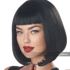 California Costumes 90s Pulp Fiction Mia Wallace Bob Wig Halloween Costume 70517