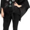 Fun World Glitter Print Black Cat Spooky Poncho Easy Halloween Costume 90550