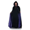 Underwraps 63 Inch DLX Velvet And Satin Cape Purple Halloween Costume One Size