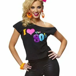 Costume Culture I Love The 80s Retro T Shirt Adult Halloween Costume 32096