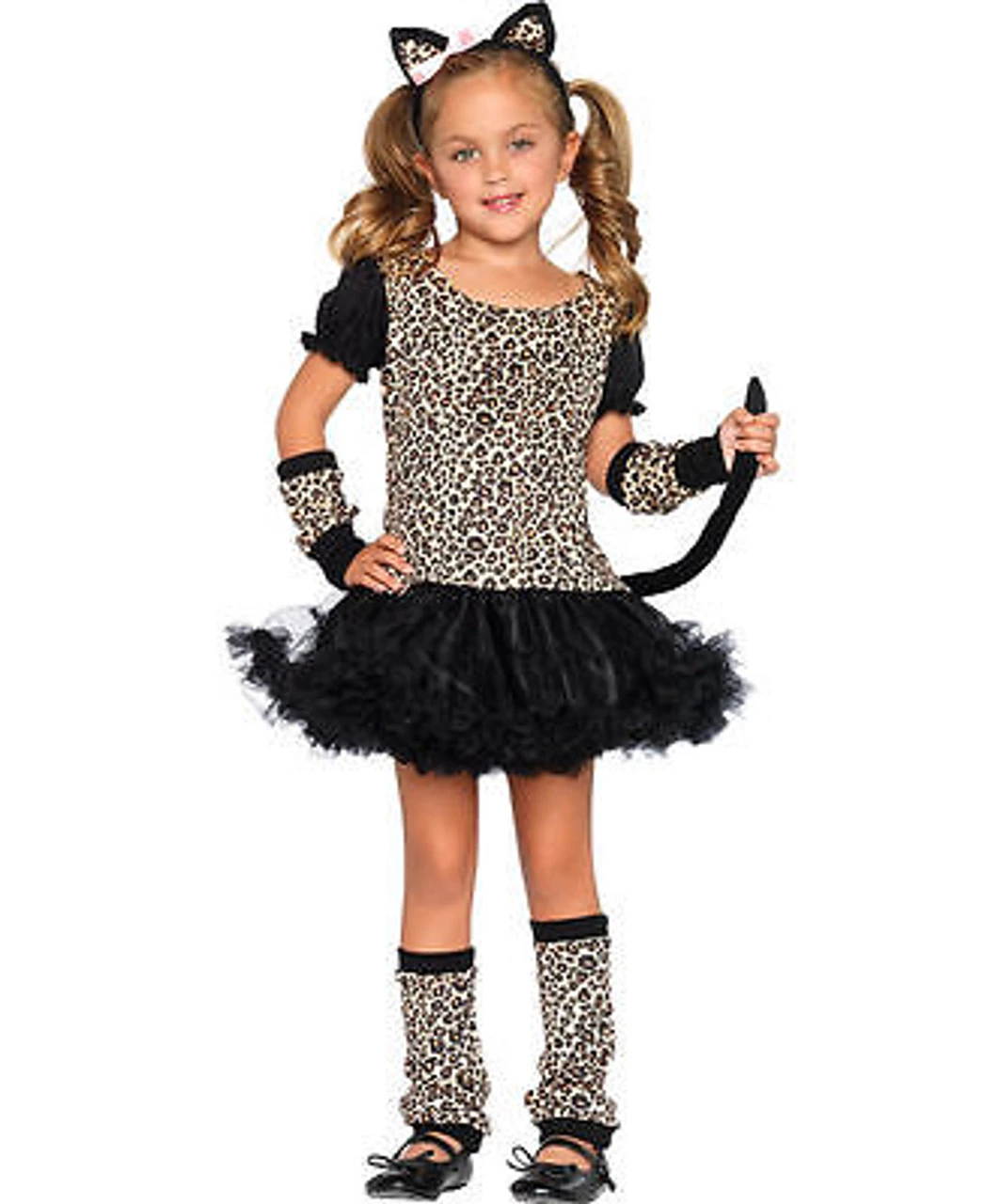 LEG AVENUE Girls Little Leopard Cat Catsuit Dress Halloween Child Costume Juniors Xs-L 3 LEG AVENUE Girls Little Leopard Cat Catsuit Dress Halloween Child Costume Juniors Xs-L