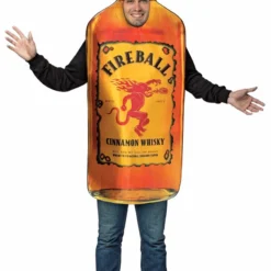 Rasta Imposta Fireball Whiskey Get Real Bottle Adult Mens Halloween Costume 4253