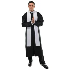 Amscan Father Catholic Priest Robe Religious Adult Mens Halloween Costume 840231