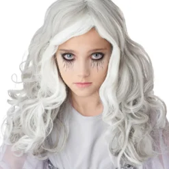 California Costumes Glow In The Dark Ghost Wig Childs Halloween Costume 7020-115