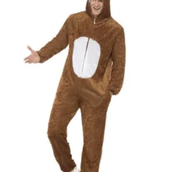 Smiffys Brown Bear Zoo Animal Adult Mens Halloween Costume Jumpsuit 31680