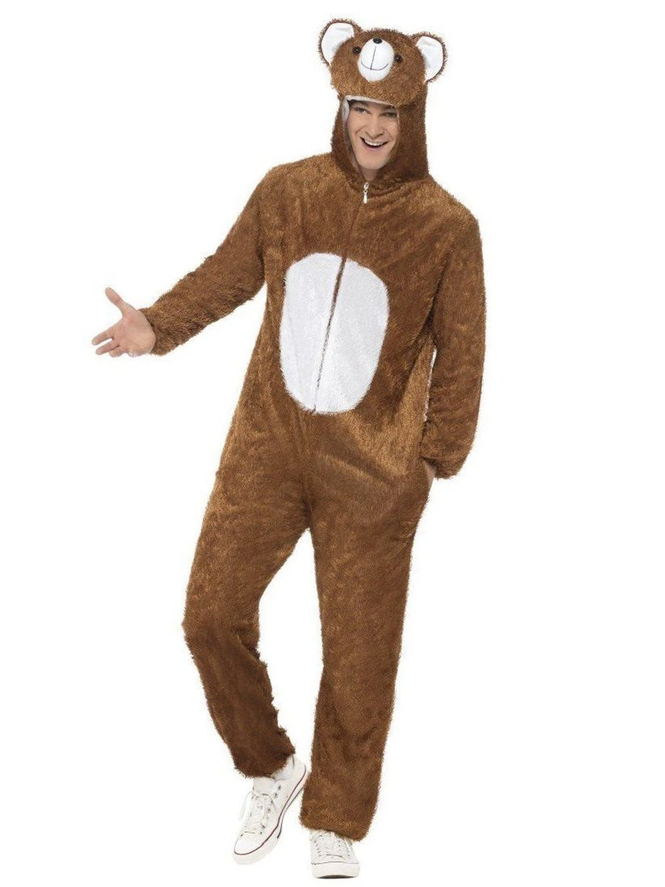 Smiffys Brown Bear Zoo Animal Adult Mens Halloween Costume Jumpsuit 31680 3 Smiffys Brown Bear Zoo Animal Adult Mens Halloween Costume Jumpsuit 31680